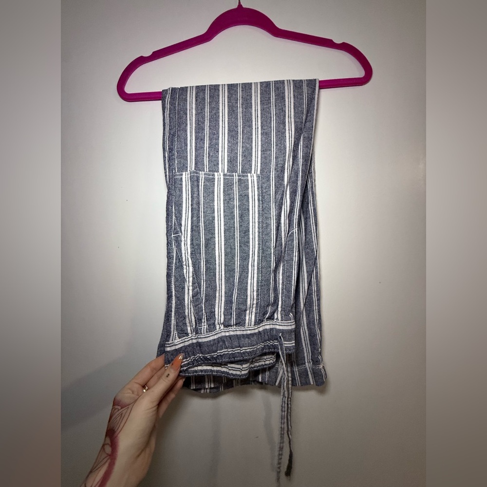GAP Navy and White Striped Pants